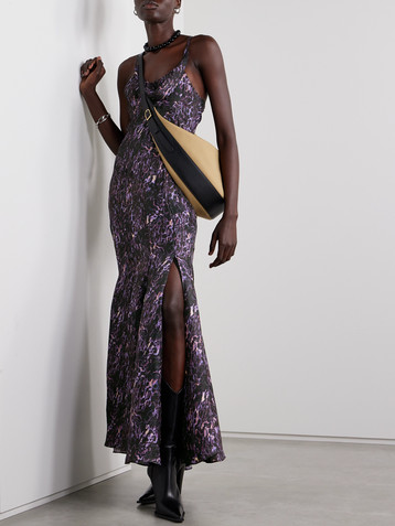 Isabel Marant Manelia draped printed fil coupé maxi dress