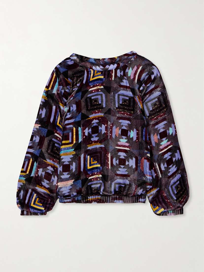 Isabel Marant Dabia Printed Velvet Sweatshirt