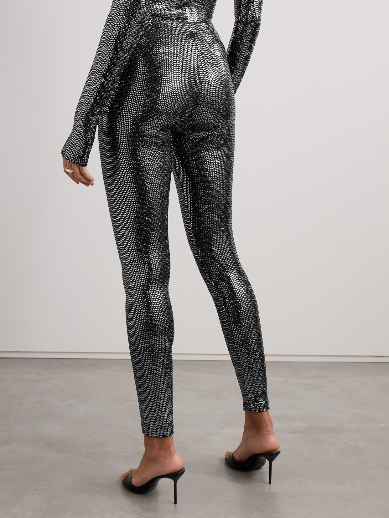 Isabel Marant Joshua Sequined Tulle Leggings In Black