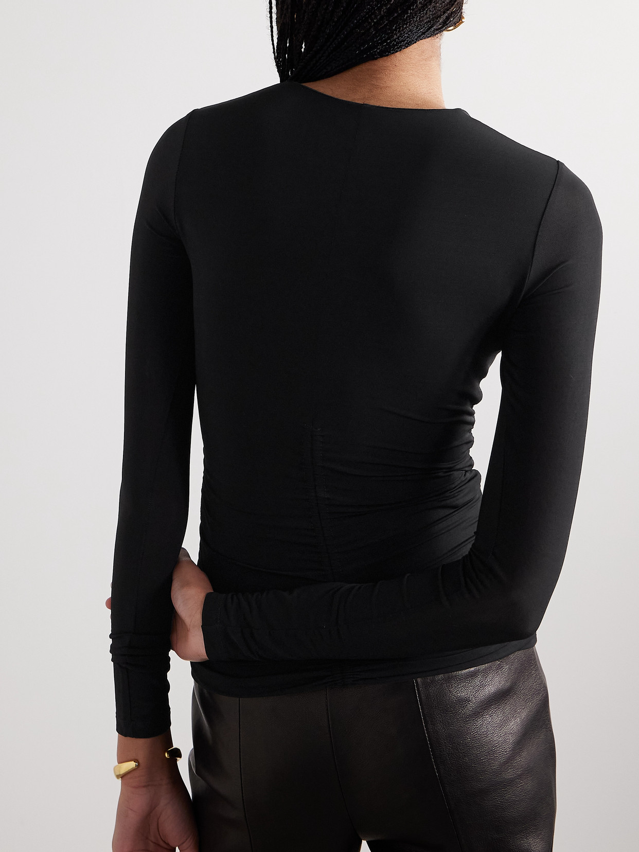 Isabel Marant Vandalia Ruched Blouse In Black