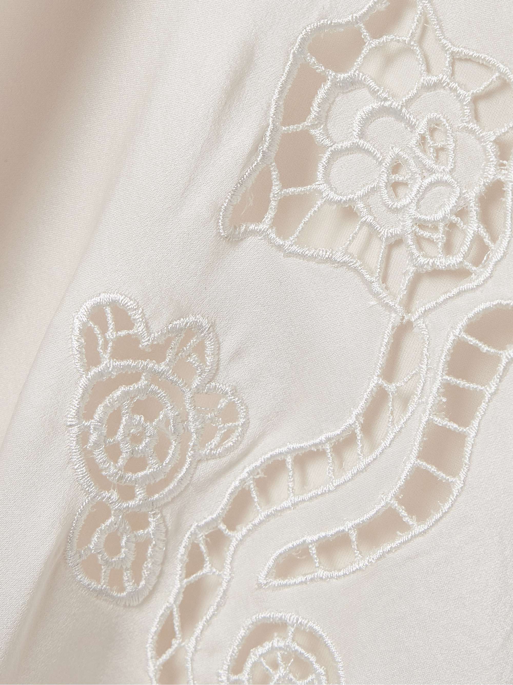 ISABEL MARANT Robe midi dos ouvert en satin de soie à finitions en dentelle Jadel