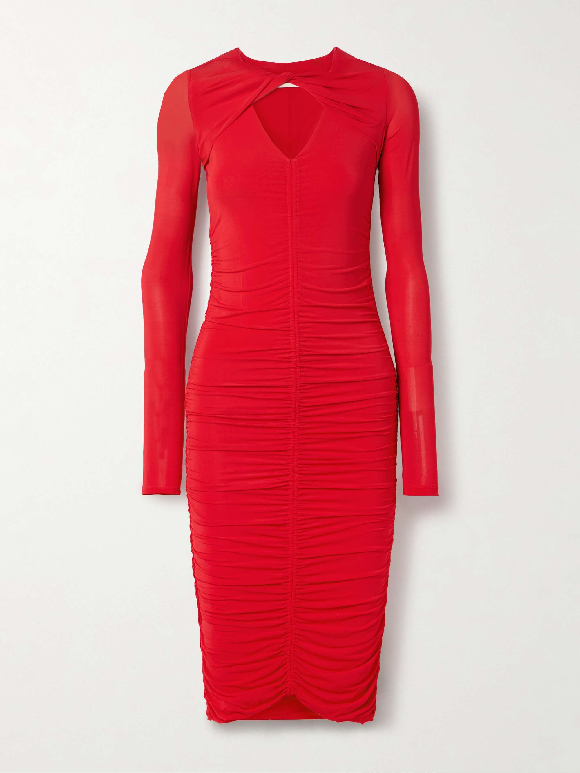 Elasticated Net Red Cocktail Dresses Elasticated Net Red Cocktail Dresses