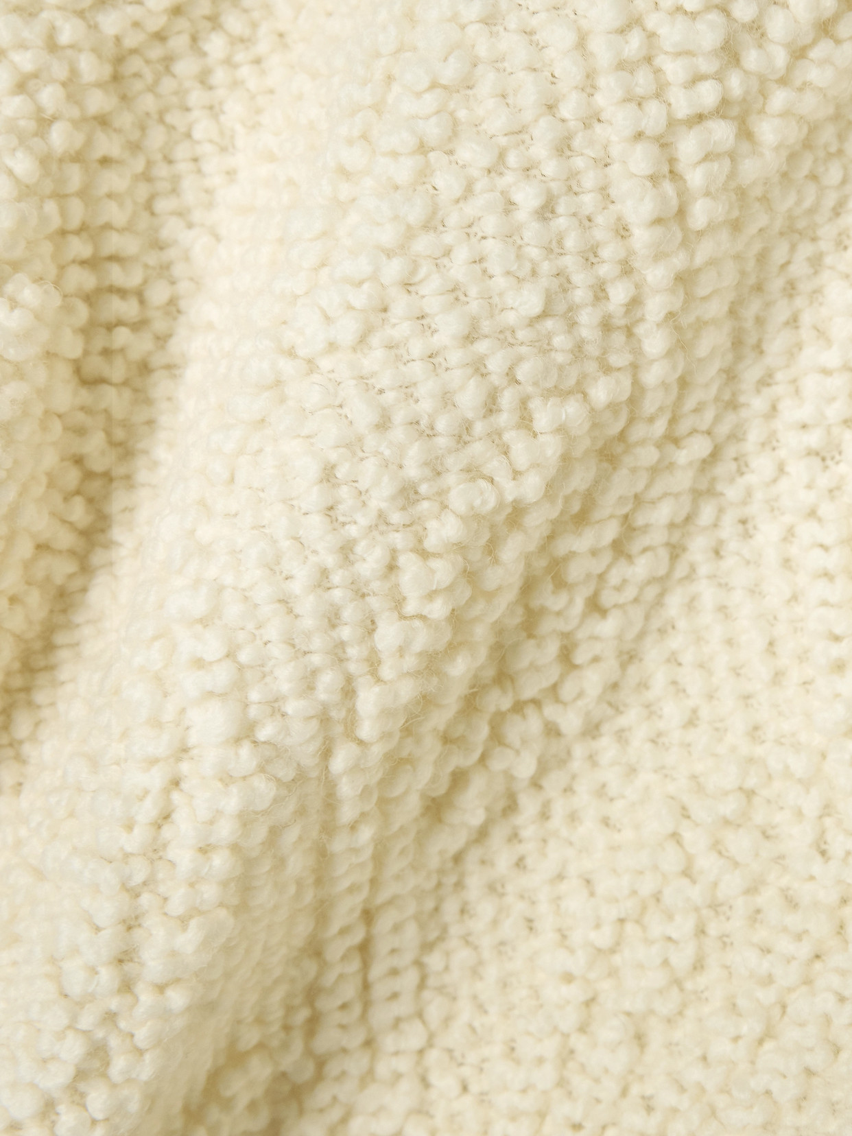 Isabel Marant Ladiva Leather-trimmed Cable-knit Wool-blend Bouclé Sweater In Ecru