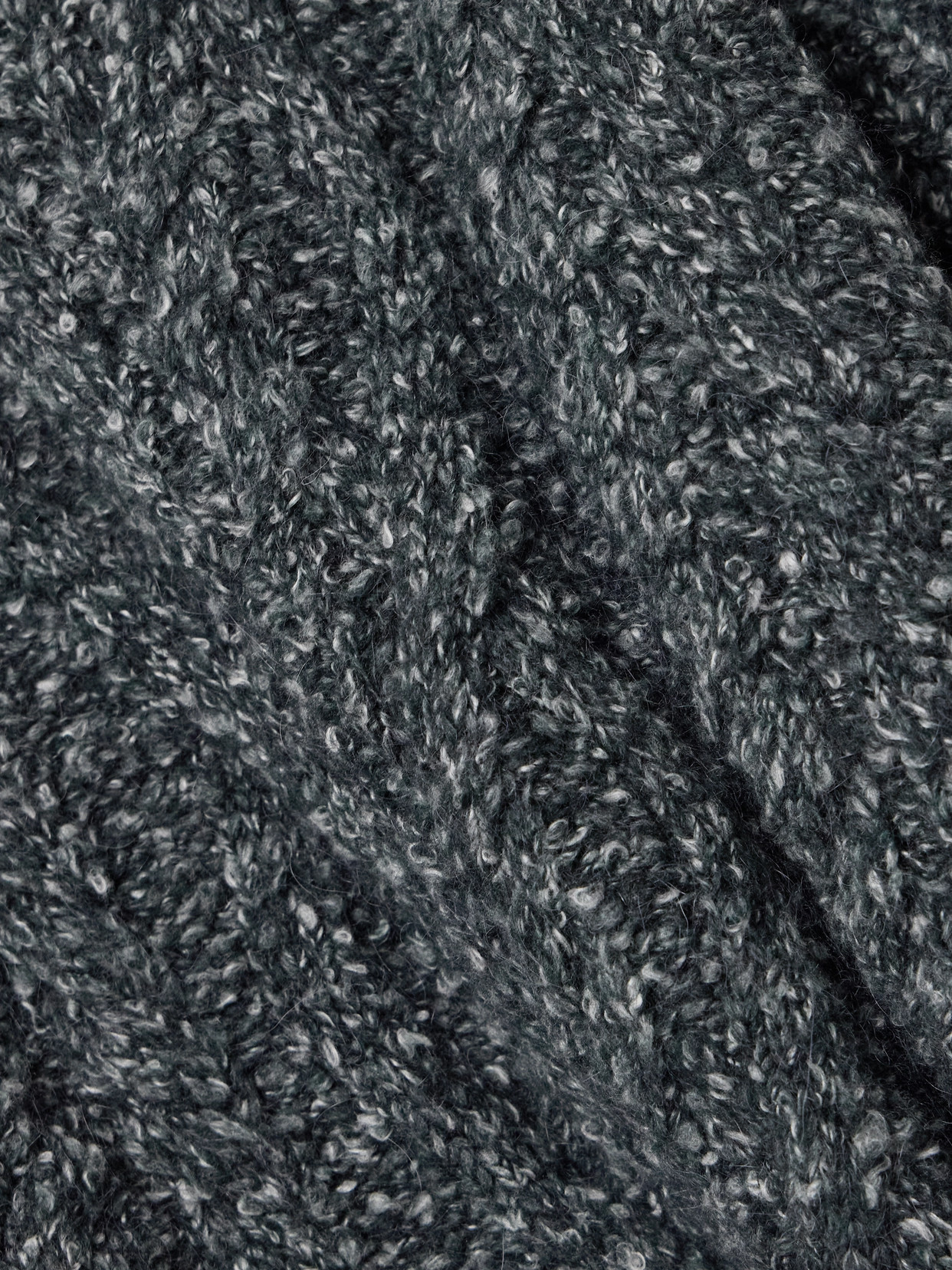 Isabel Marant Kallie Cable-knit Bouclé Sweater In Gray