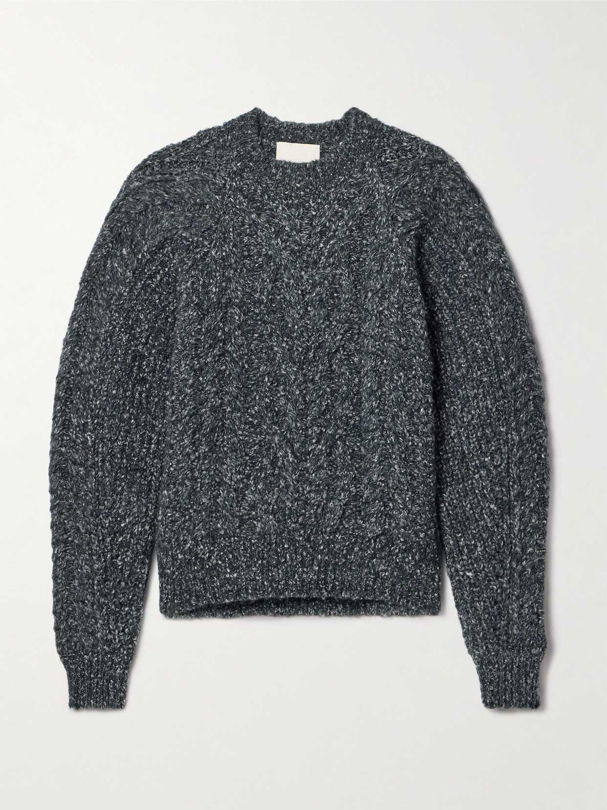 Isabel Marant Kallie Cable-knit Bouclé Sweater In Gray