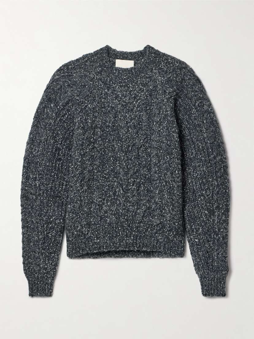 Isabel Marant Kallie Cable-knit Bouclé Sweater
