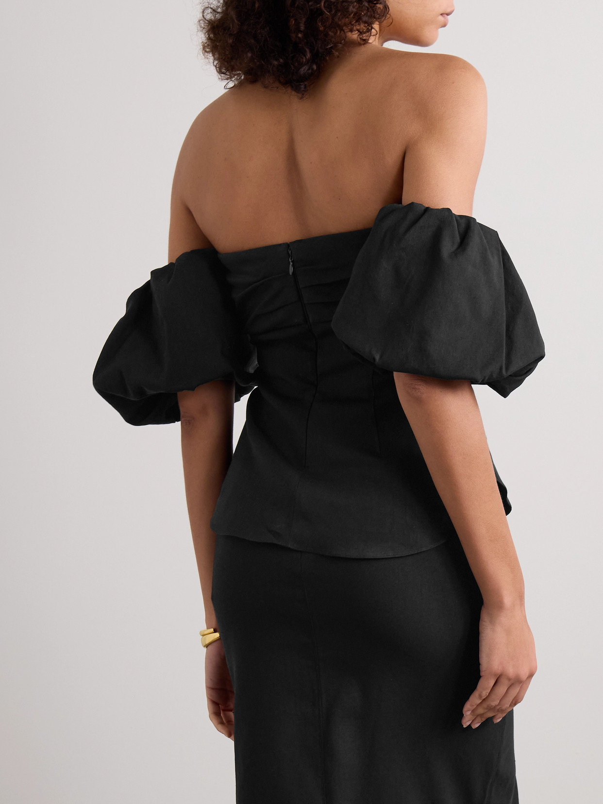 Isabel Marant Black Daniela Detachable-sleeves Top In Black