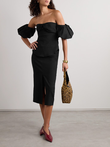 Isabel Marant Daniela convertible off-the-shoulder hemp-blend top