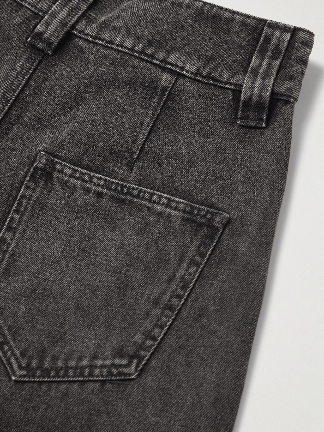 Isabel Marant Catarina Quilted High-rise Tapered Jeans In Gray