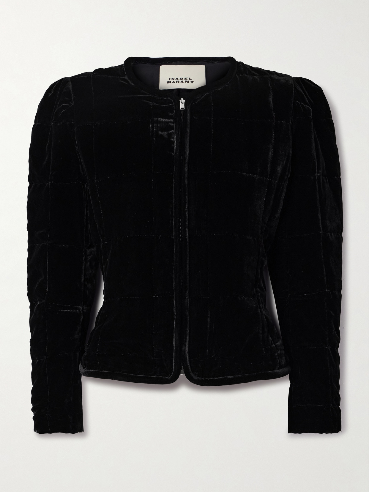 Isabel Marant - Djanet Cropped Padded Velvet Jacket - Black