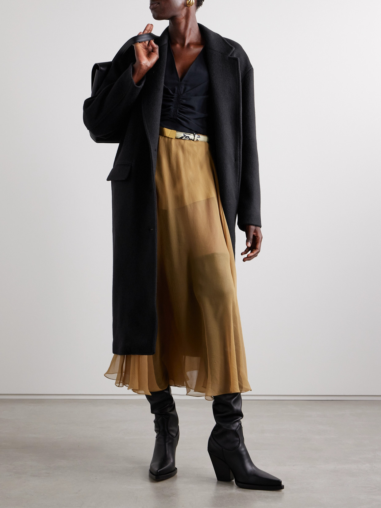 Isabel Marant Efezia Single-breasted Coat In Black