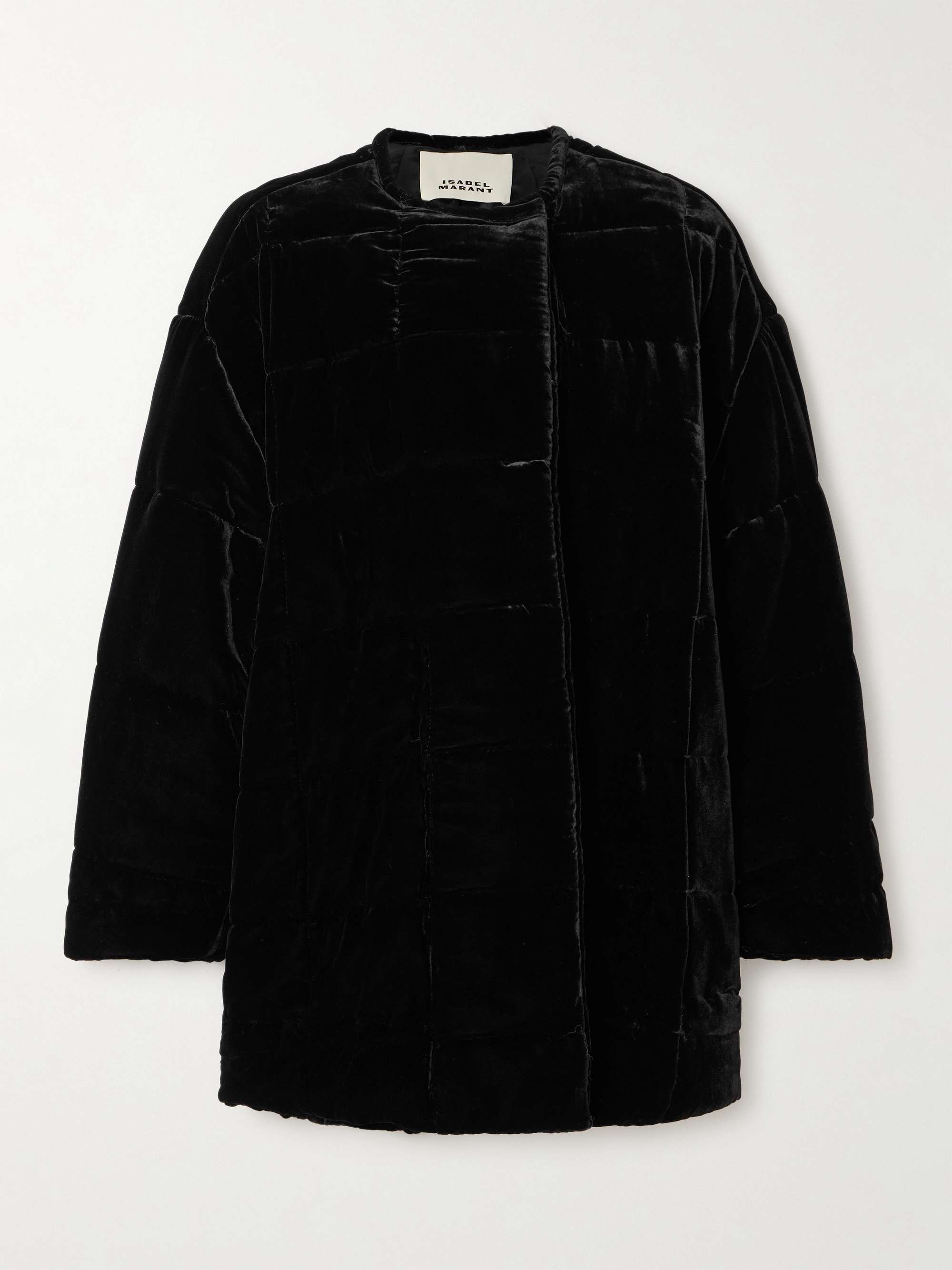 Padded velvet coat top