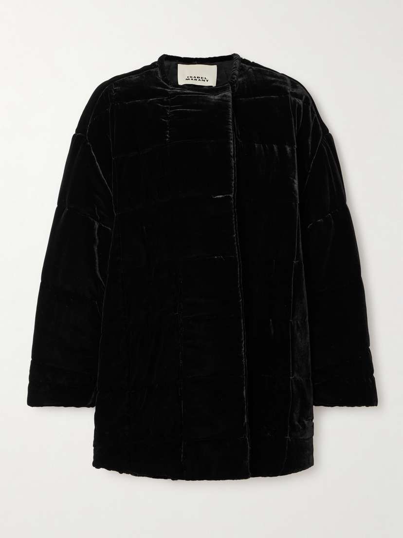 Isabel Marant Doriane Oversized Padded Velvet Coat