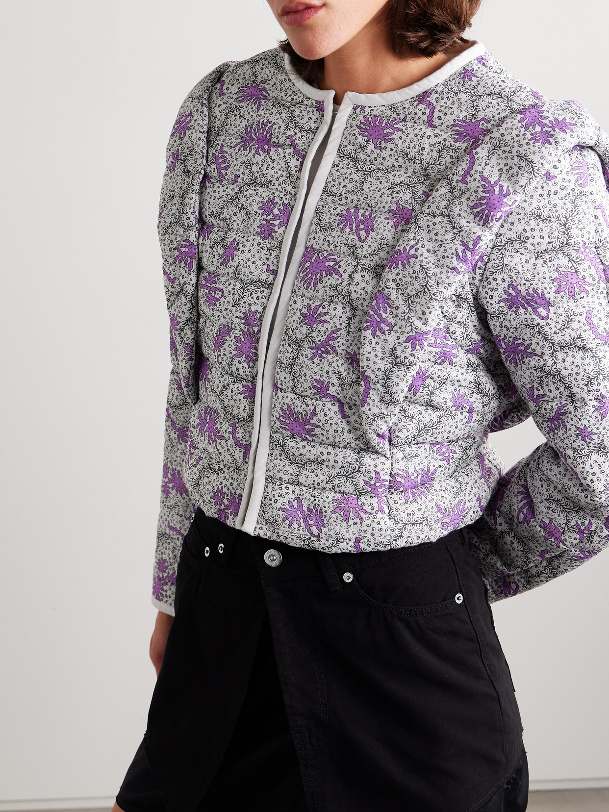 Isabel Marant Étoile Convertible Quilted Drew Jacket In Ecru