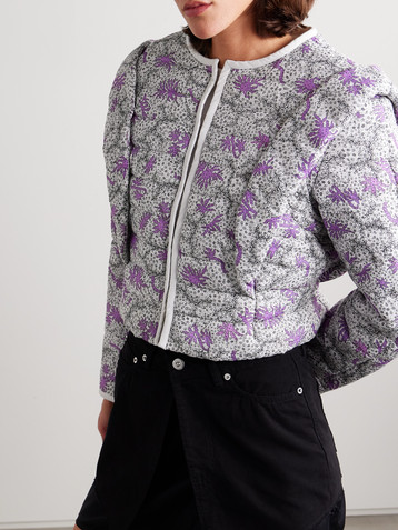 Marant Étoile Drew convertible printed quilted cotton jacket