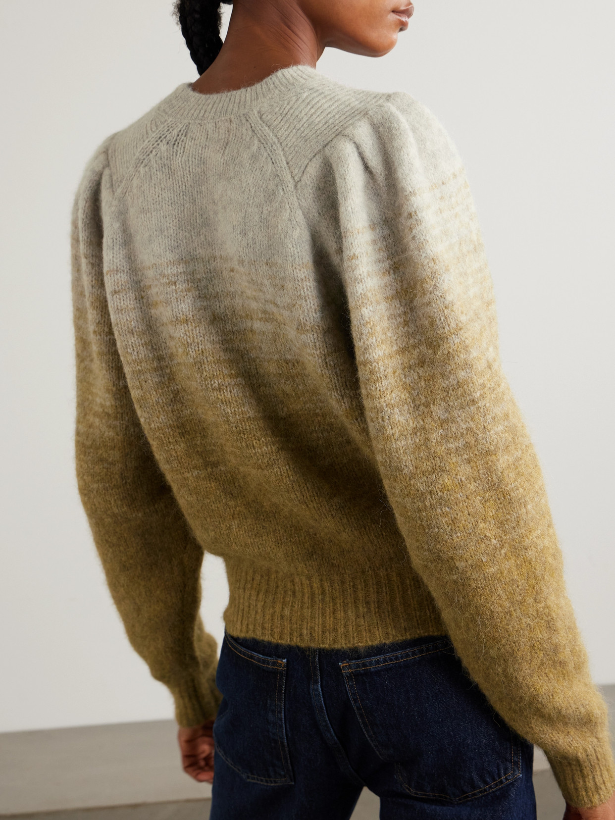 Isabel Marant Étoile Peyton Ombré Baby Alpaca-blend Sweater In Brown