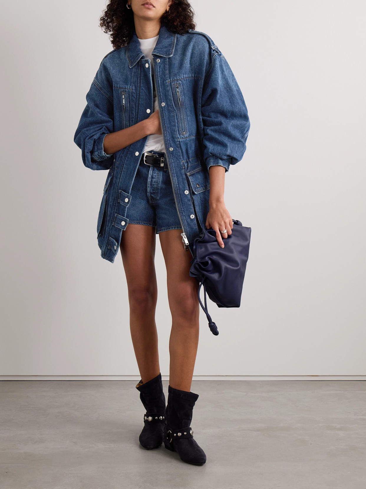 ISABEL MARANT ÉTOILE JOANNA PANELED DENIM JACKET