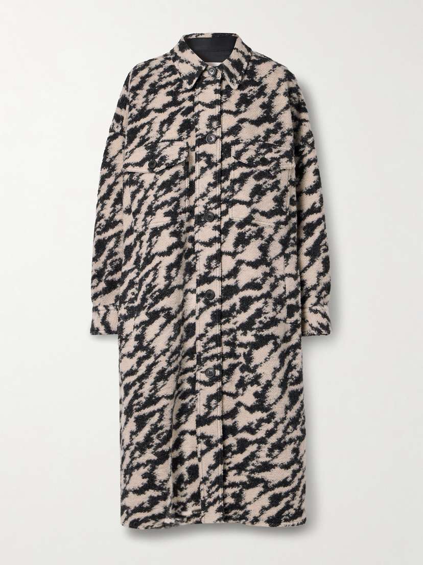 Marant Étoile Fontizi Oversized Wool-blend Jacquard Coat