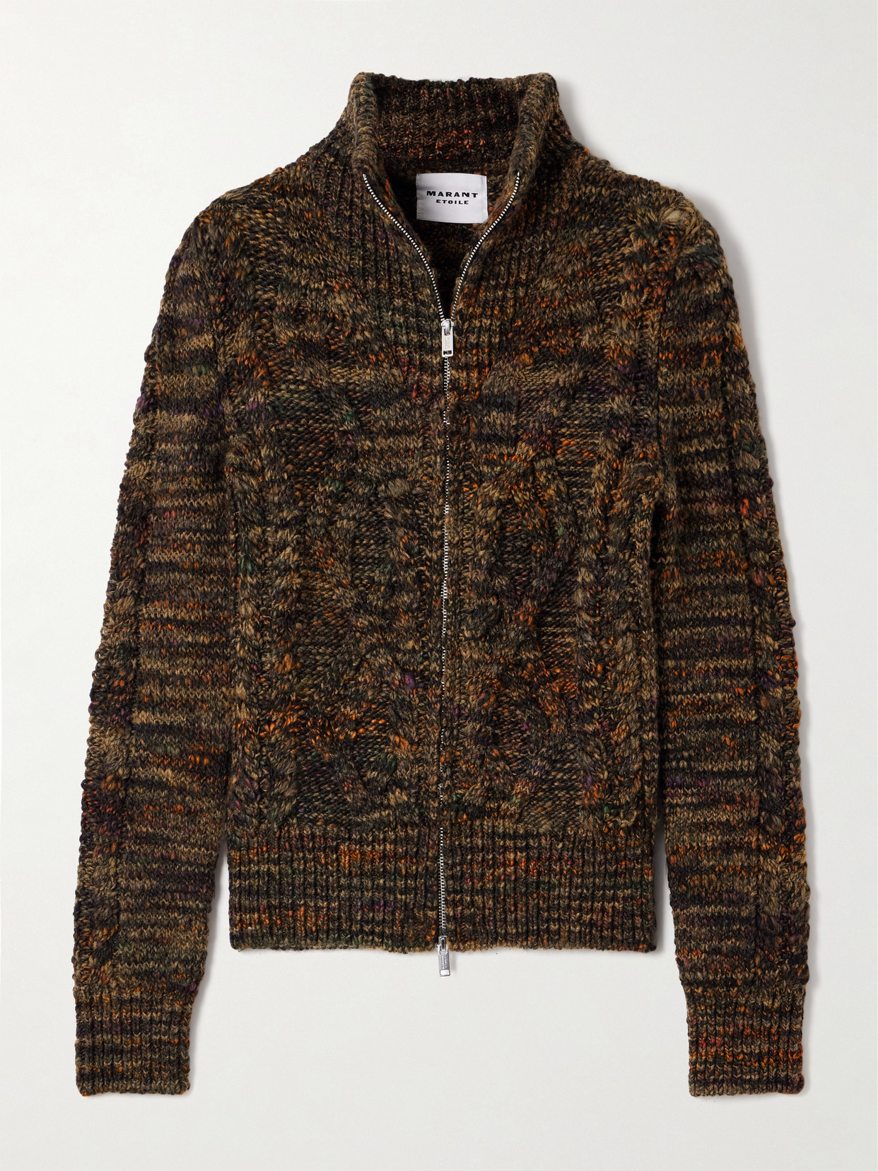 Isabel Marant Étoile Reanna Cable-knit Cardigan In Brown