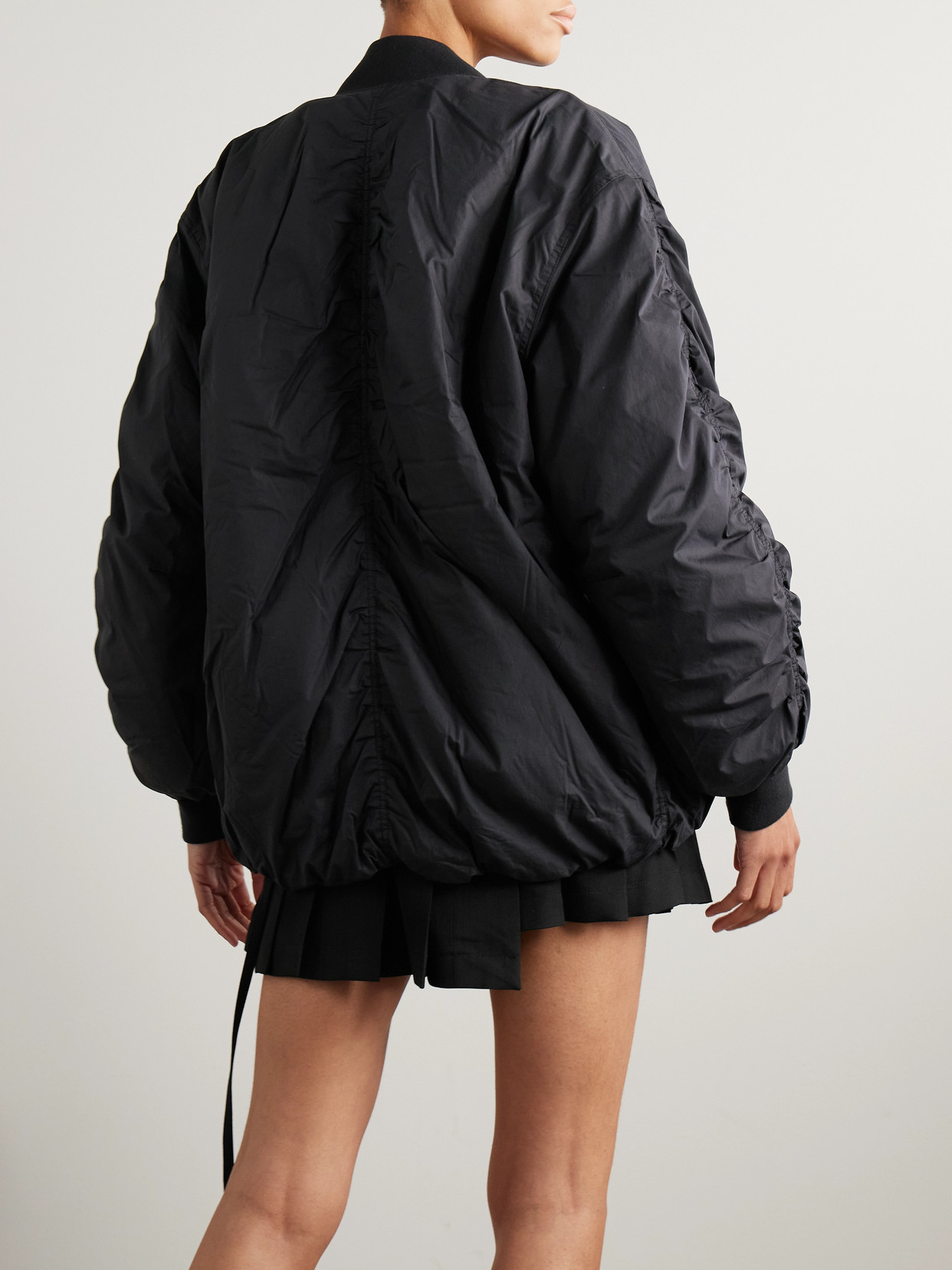 Isabel Marant Étoile Coleen Oversized Padded Cotton-blend Bomber Jacket In Black