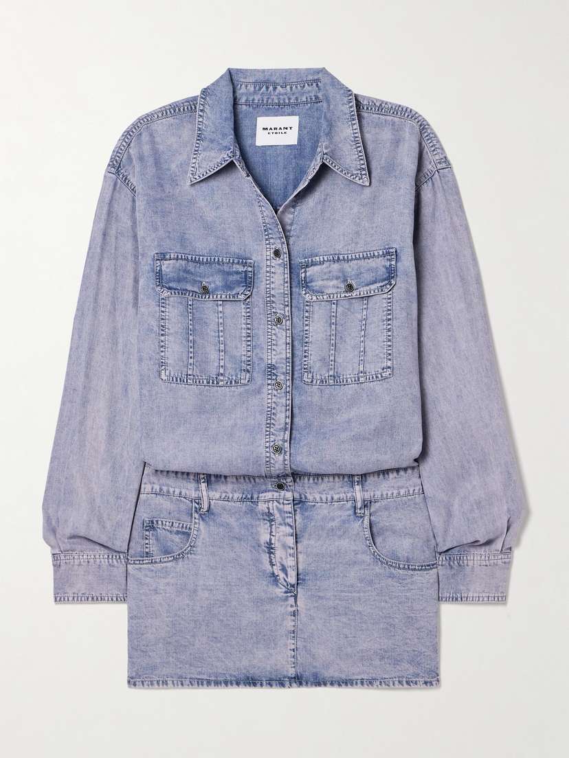 Marant Étoile Palvina Lyocell-chambray Mini Dress