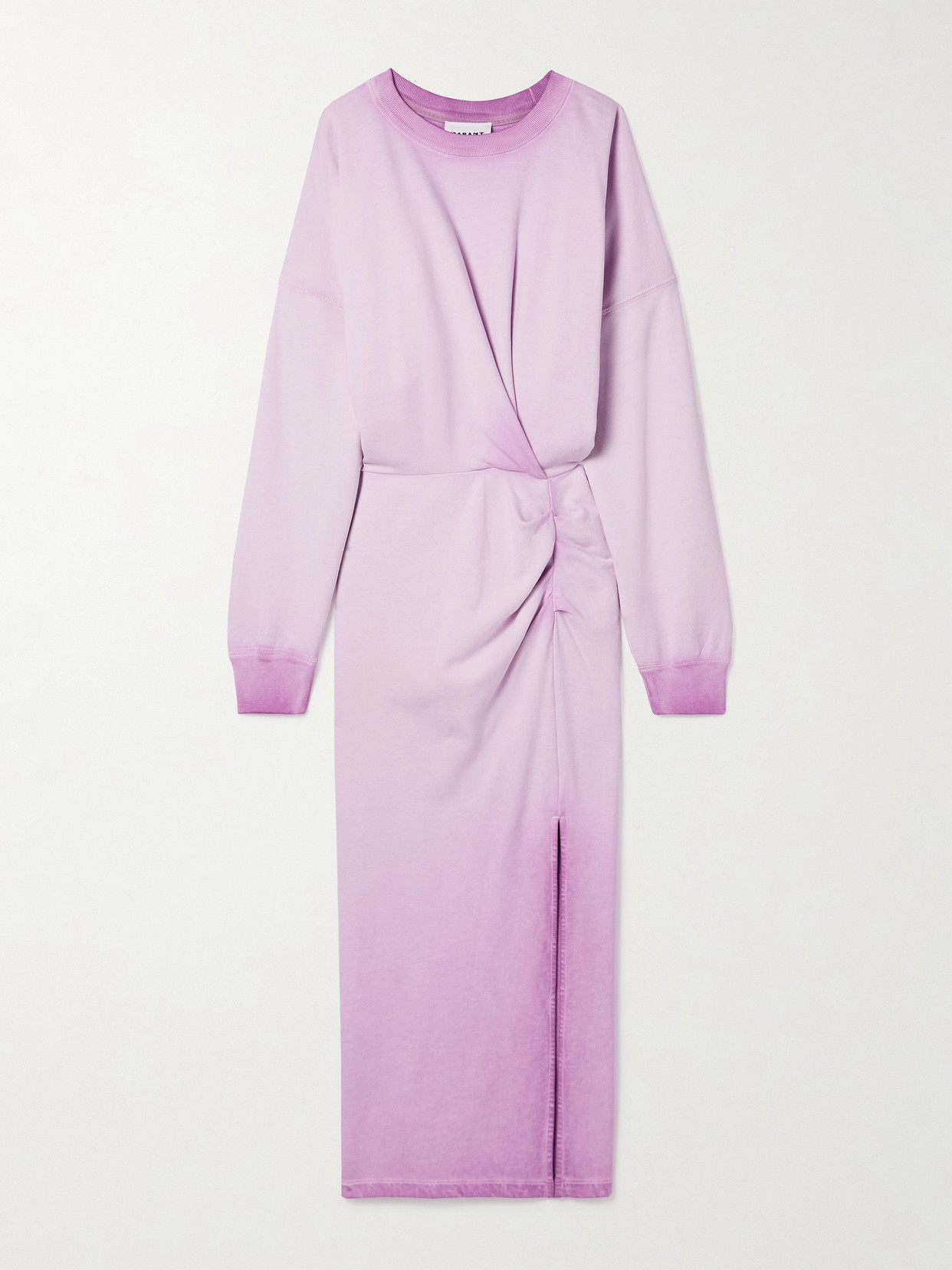 Marant Étoile - Salomon Dégradé Ruched Cotton-jersey Midi Dress - Purple