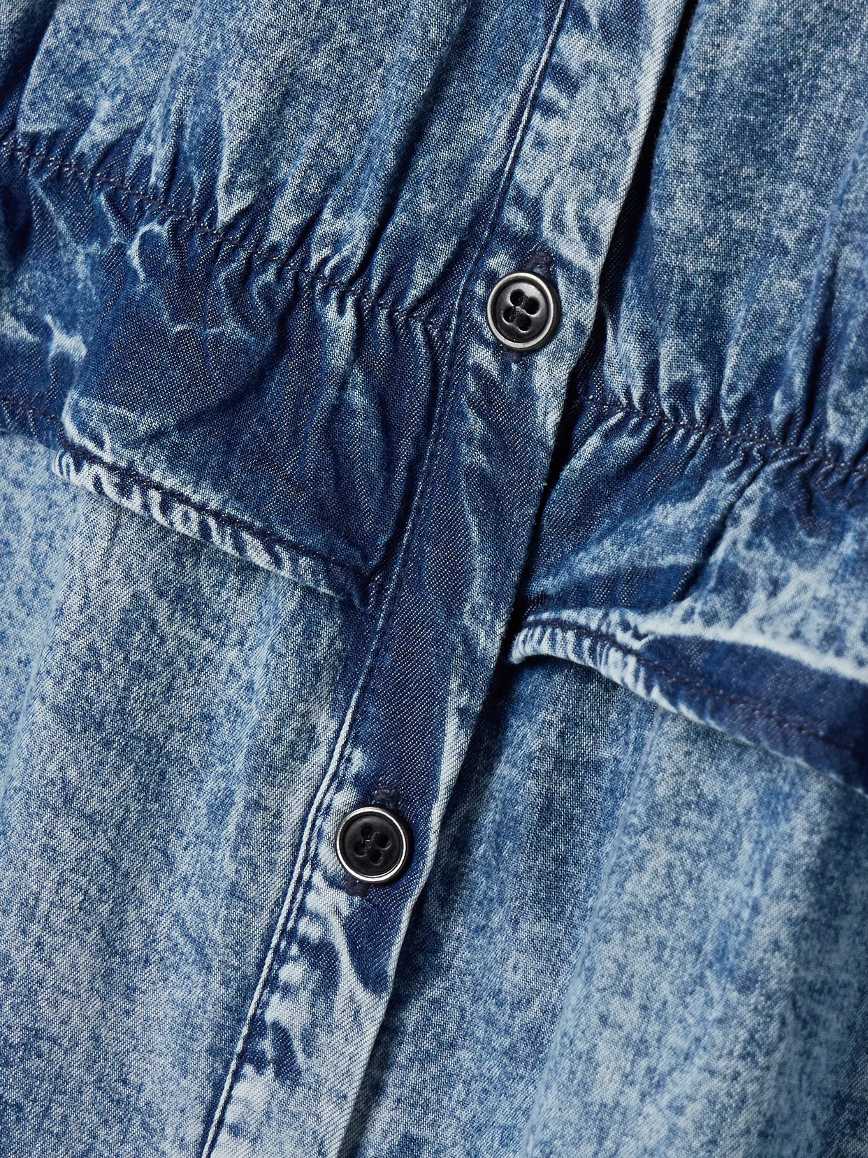 Marant Étoile - Idety Ruffled Lenzing Lyocell Chambray Shirt