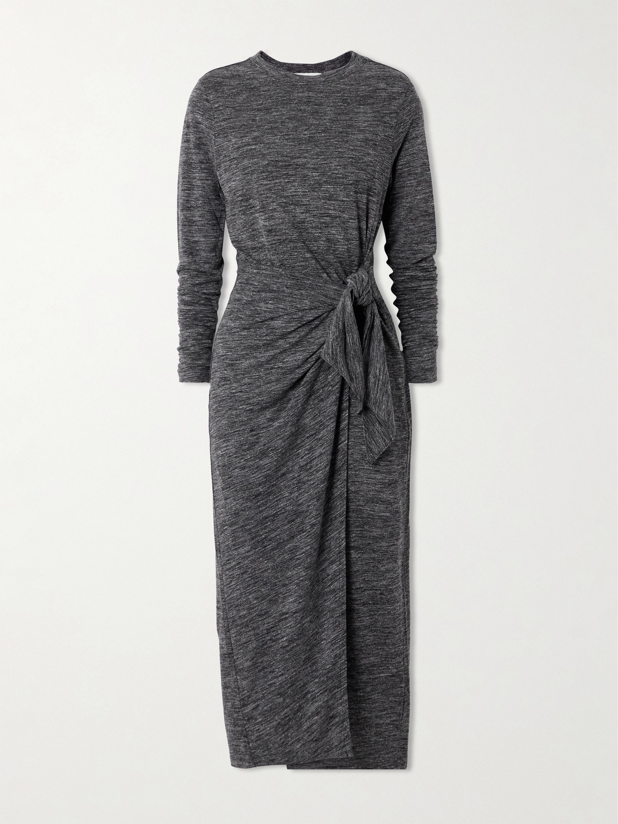 Marant Étoile - Lisy Wrap-effect Jersey Midi Dress - Gray