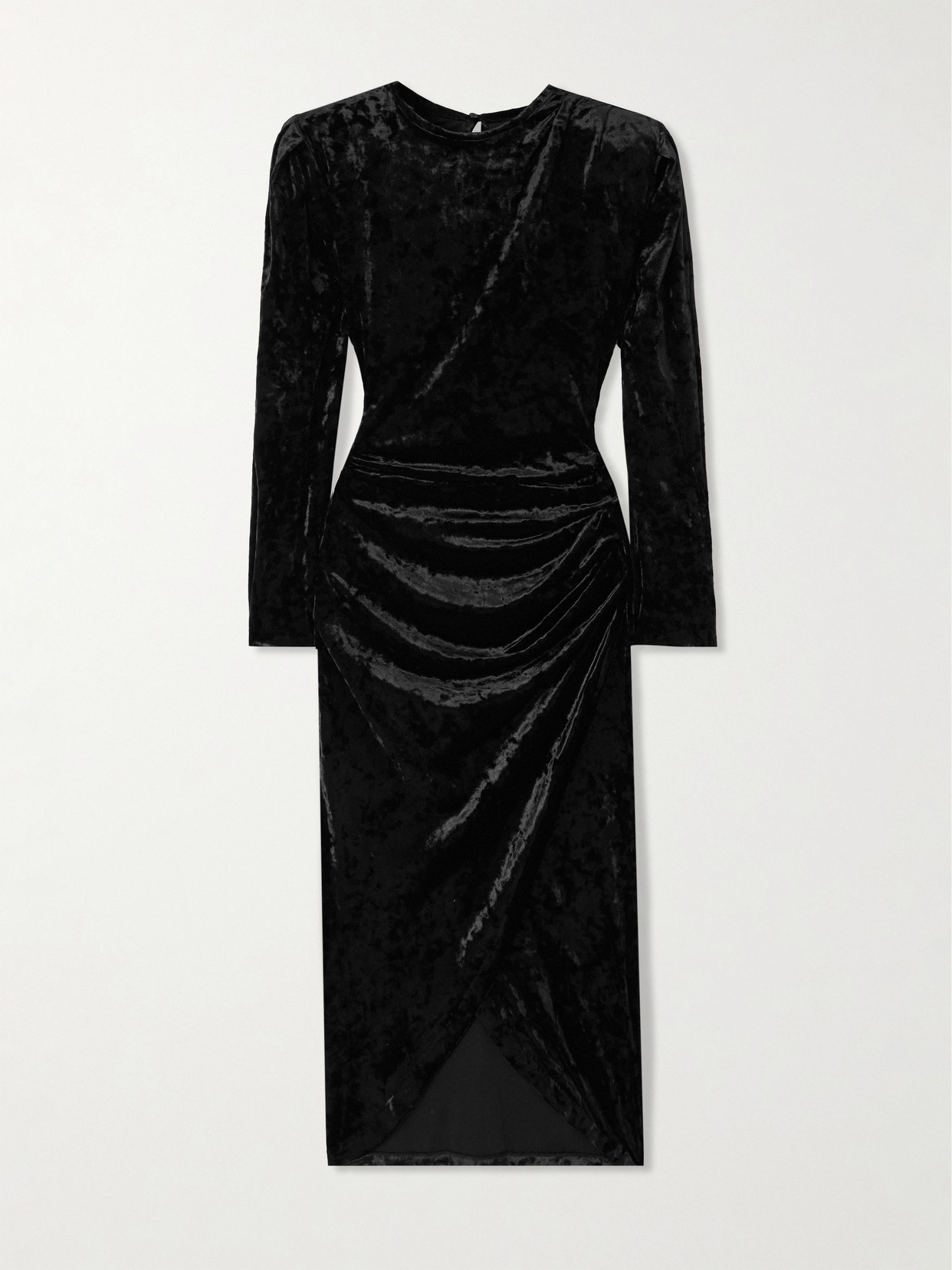 Isabel Marant Étoile Veona Linen And Cotton Midi Dress In Black