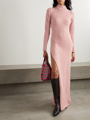 Siedrés Embroidered stretch-knit turtleneck maxi dress