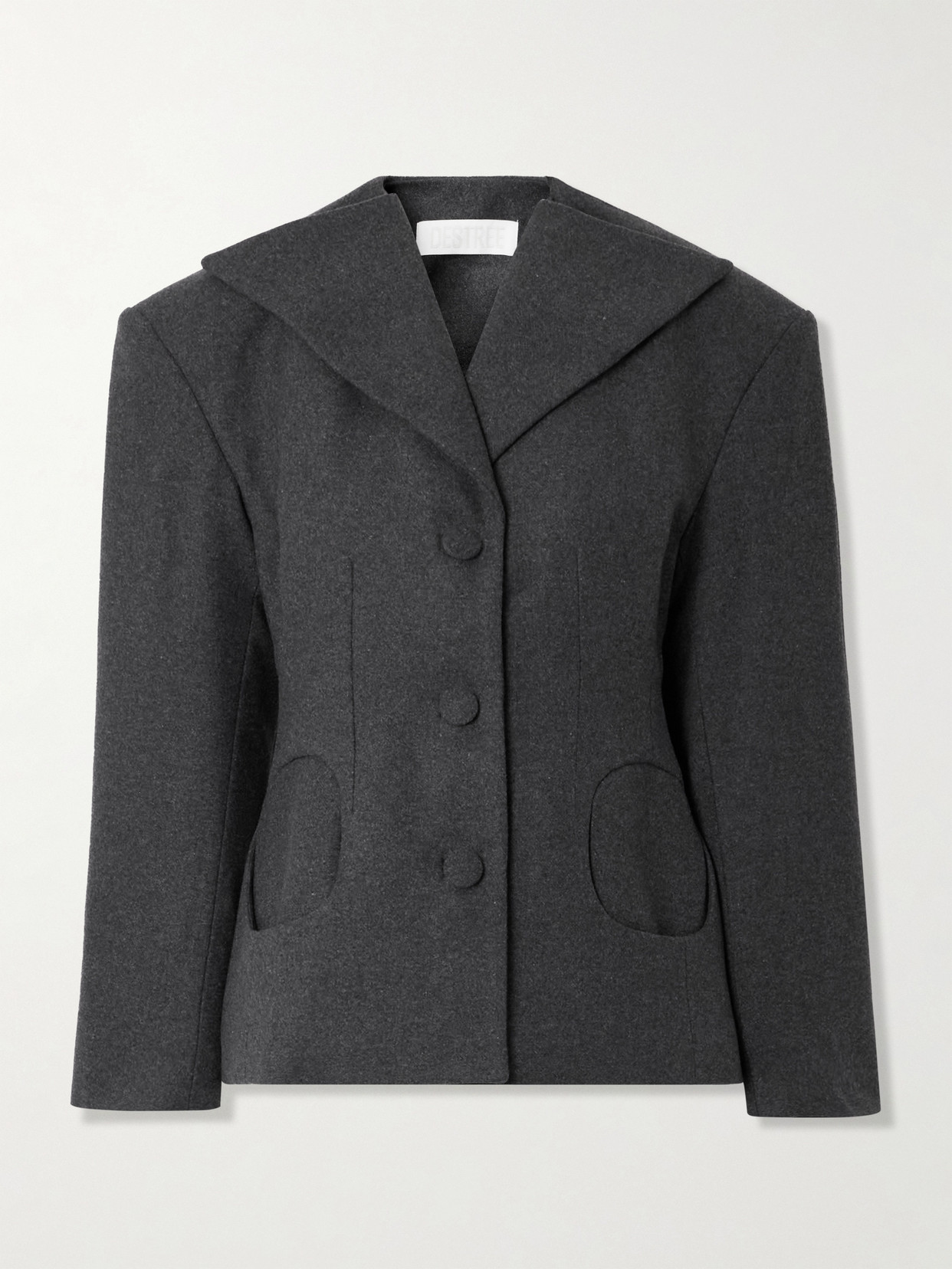 D'estree Marcin Felt Blazer In Grey