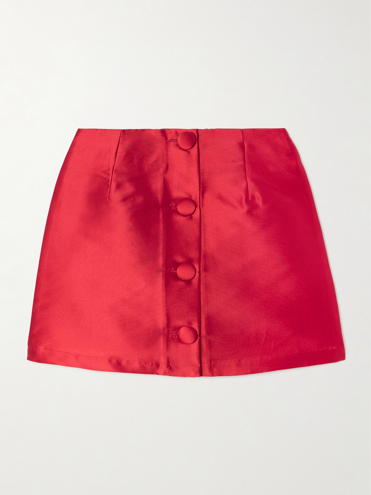 D'estree Buttoned Mini Skirt In Red