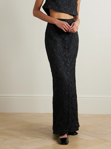 Destree Ivan floral-jacquard maxi skirt