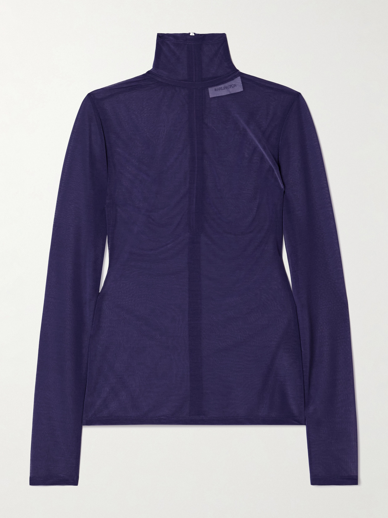 16arlington Isse Stretch-jersey Turtleneck Top In Purple