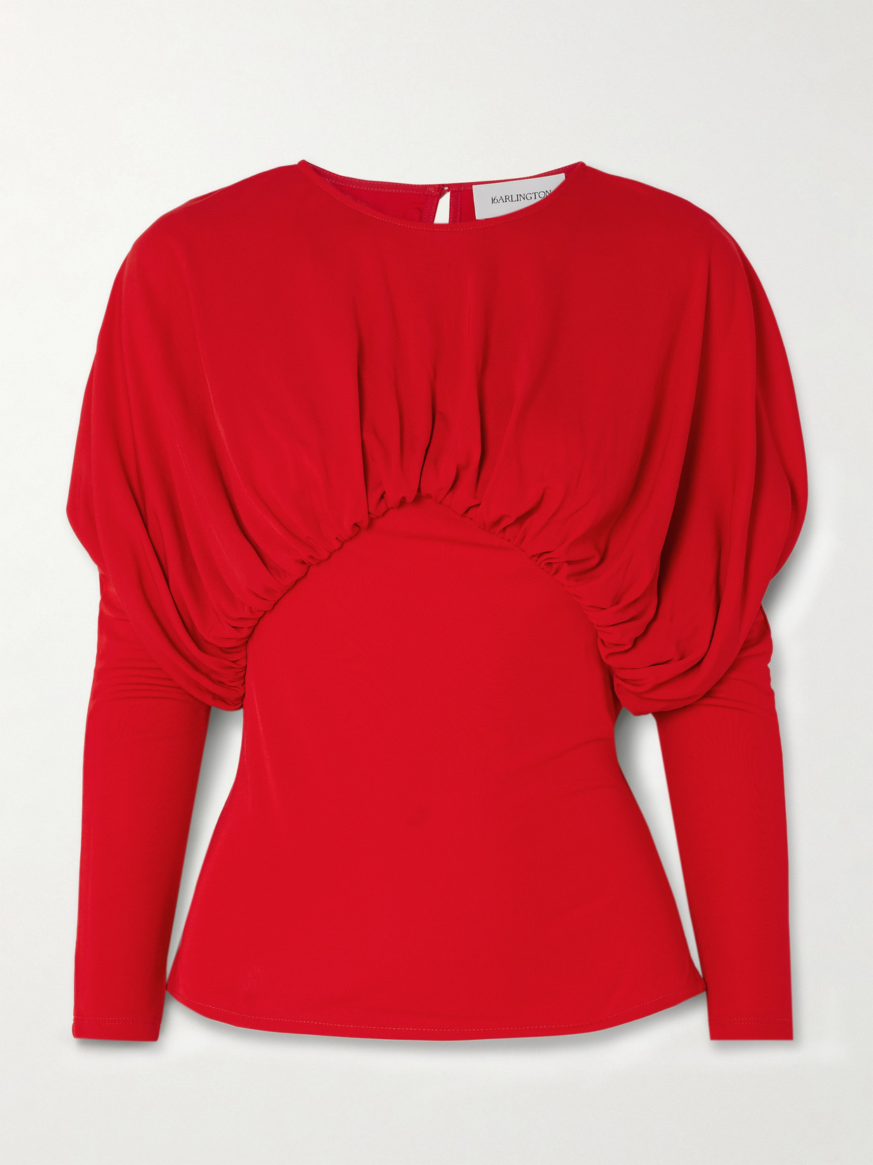 16ARLINGTON - Anve Ruched Jersey Top - Red