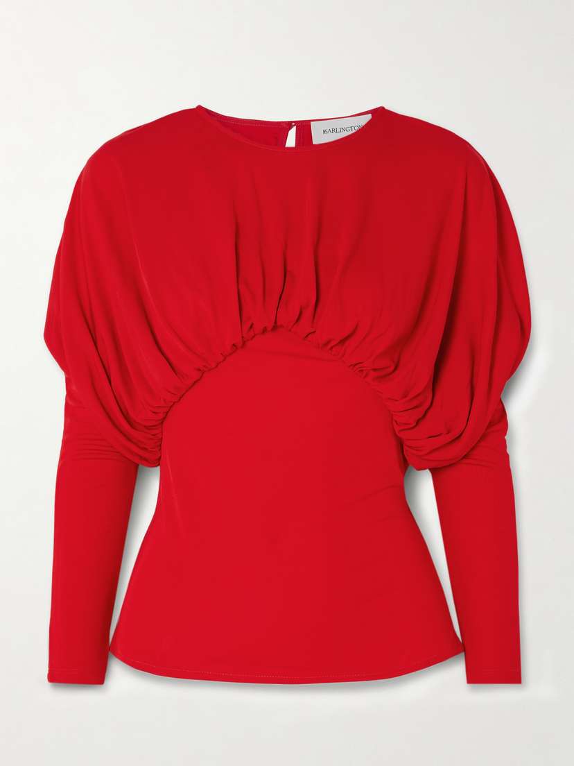 16Arlington Anve Ruched Jersey Top