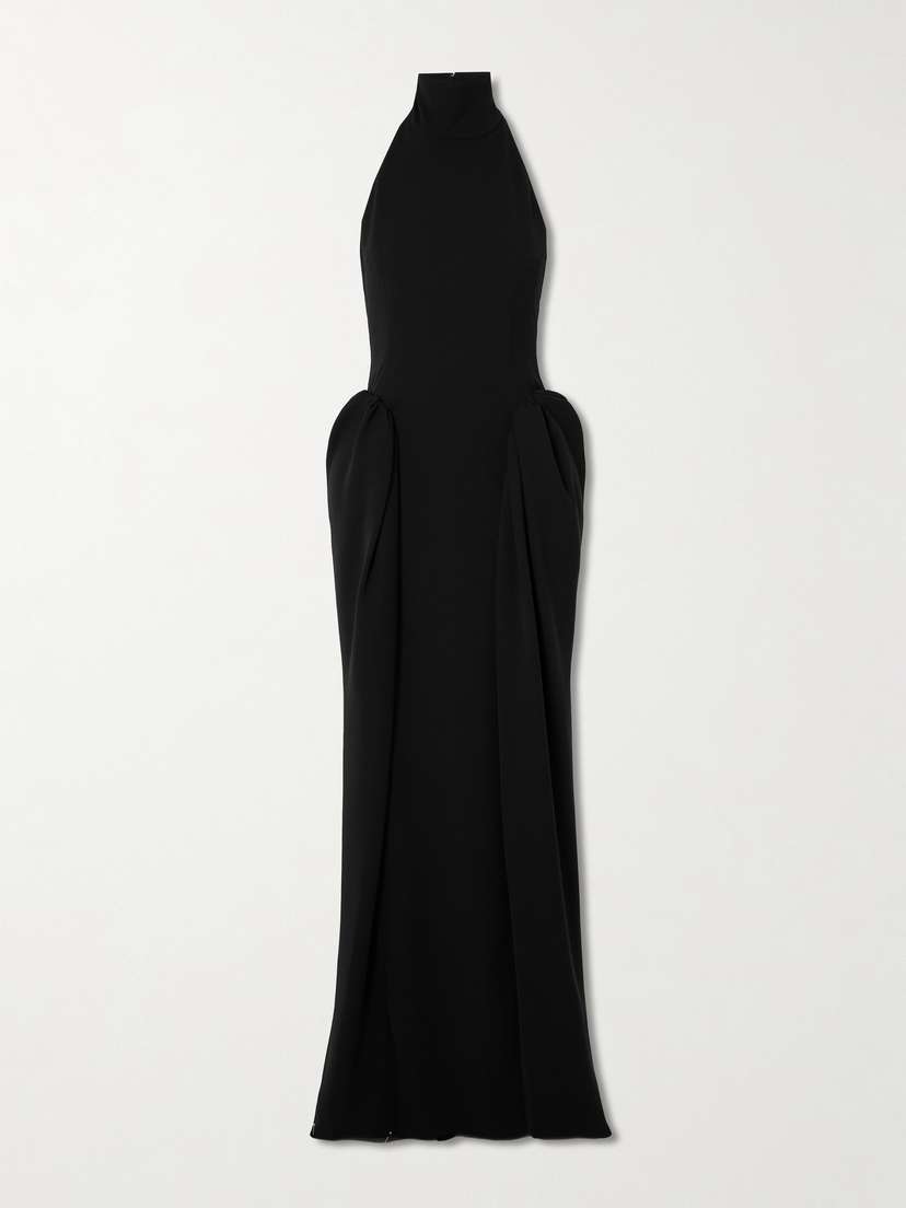 16Arlington Casini Gathered Crepe Halterneck Gown - UK 6