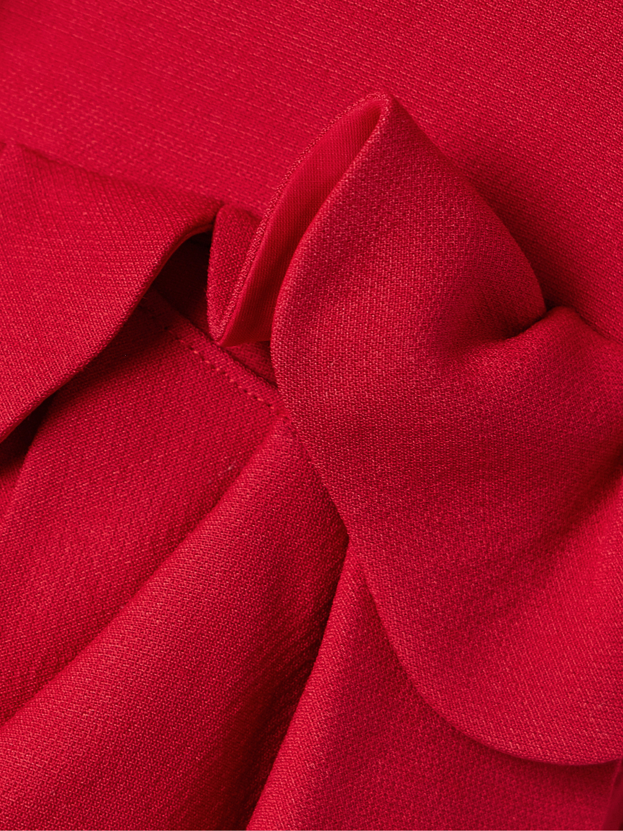 Valentino Garavani Ruffled wool and silk-blend crepe mini dress thumbnail