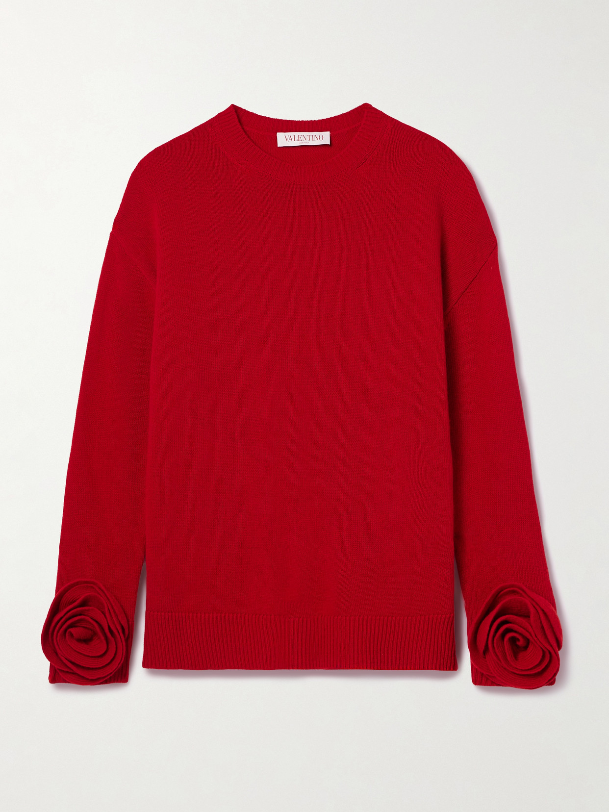 Valentino Garavani - Embellished Wool Sweater - Red