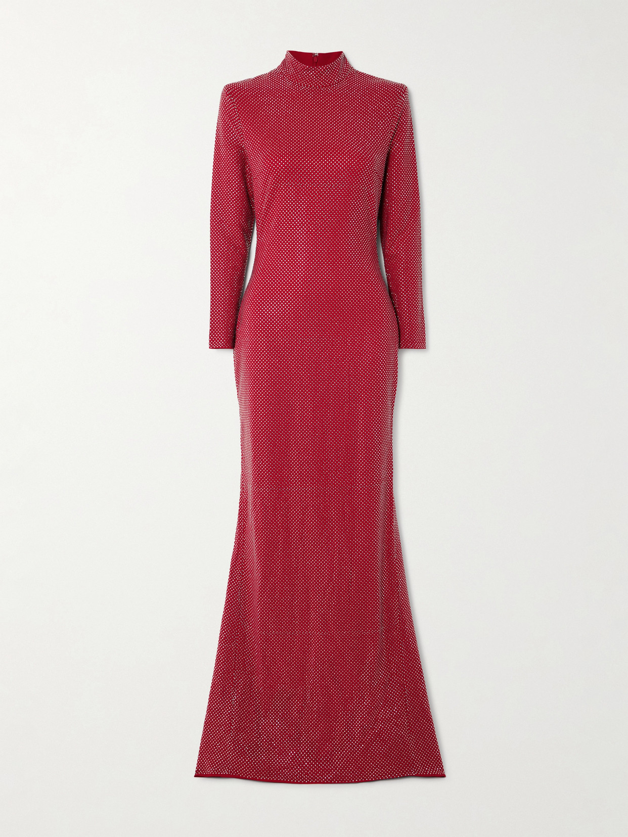 Solace London - Vivienne Crystal-embellished Crepe Gown - Red