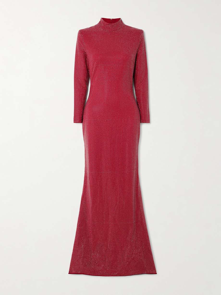 vivienne crystal-embellished crepe gown