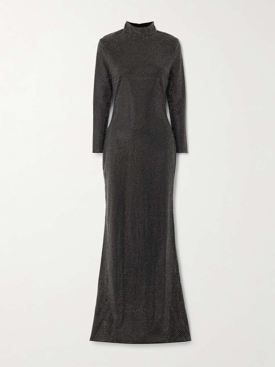 vivienne crystal-embellished crepe gown