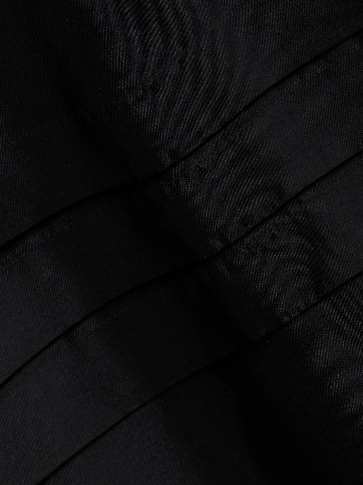 SHUSHU-TONG STRAPLESS BOW-DETAILED WOOL AND SILK-BLEND MIDI DRESS