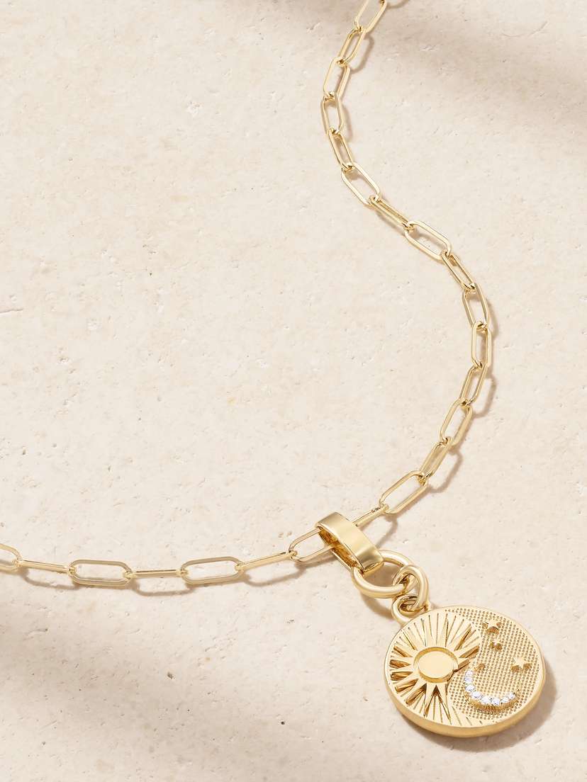 Foundrae Balance 18-karat Gold Diamond Necklace