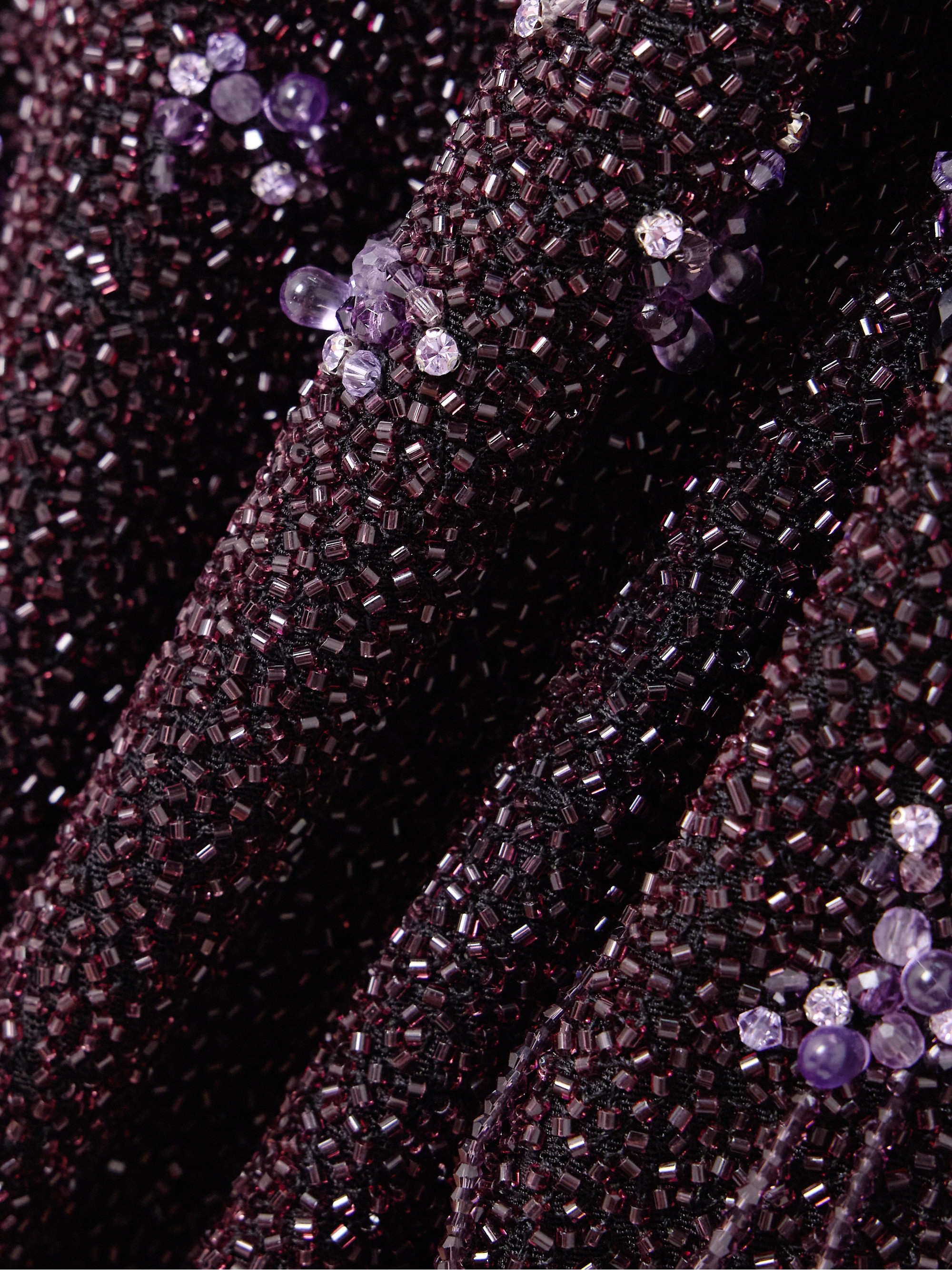 clio peppiatt purple dress Clio Peppiatt - Wisteria embellished stretch-mesh gown
