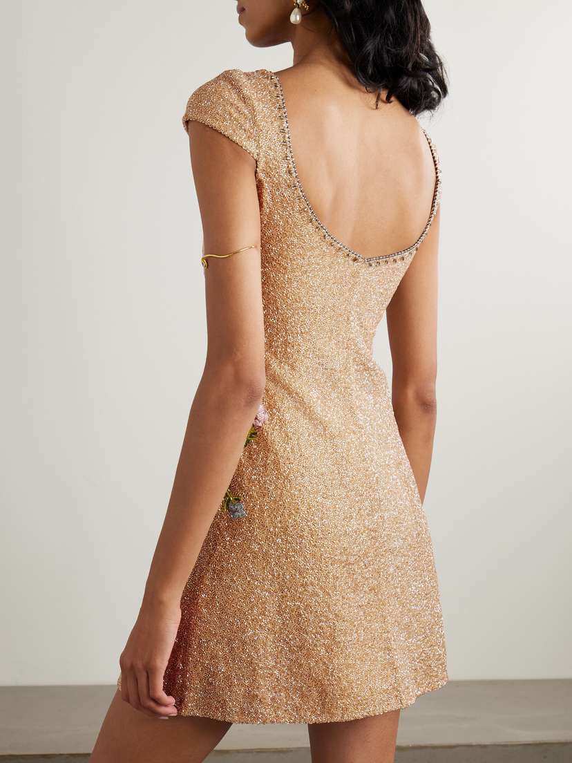 Clio Peppiatt Marie Embellished Stretch-tulle Mini Dress | Wom...