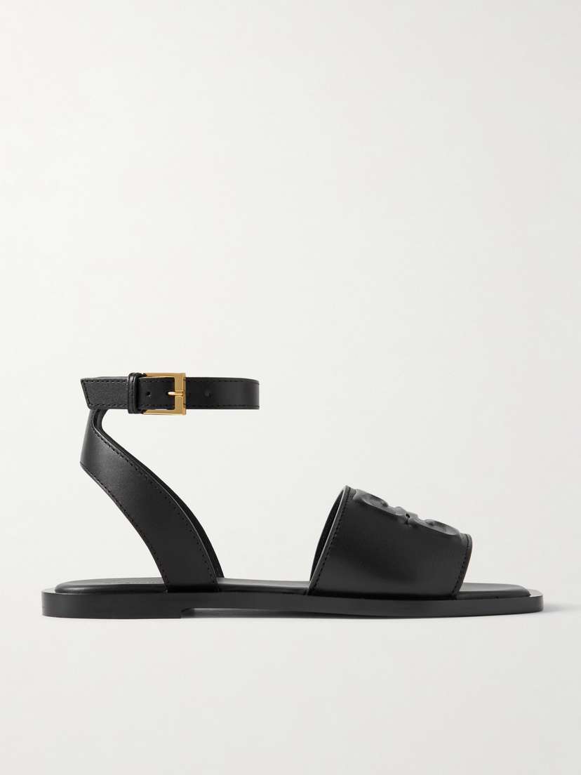 Givenchy 4g Liquid Logo-embossed Leather Sandals