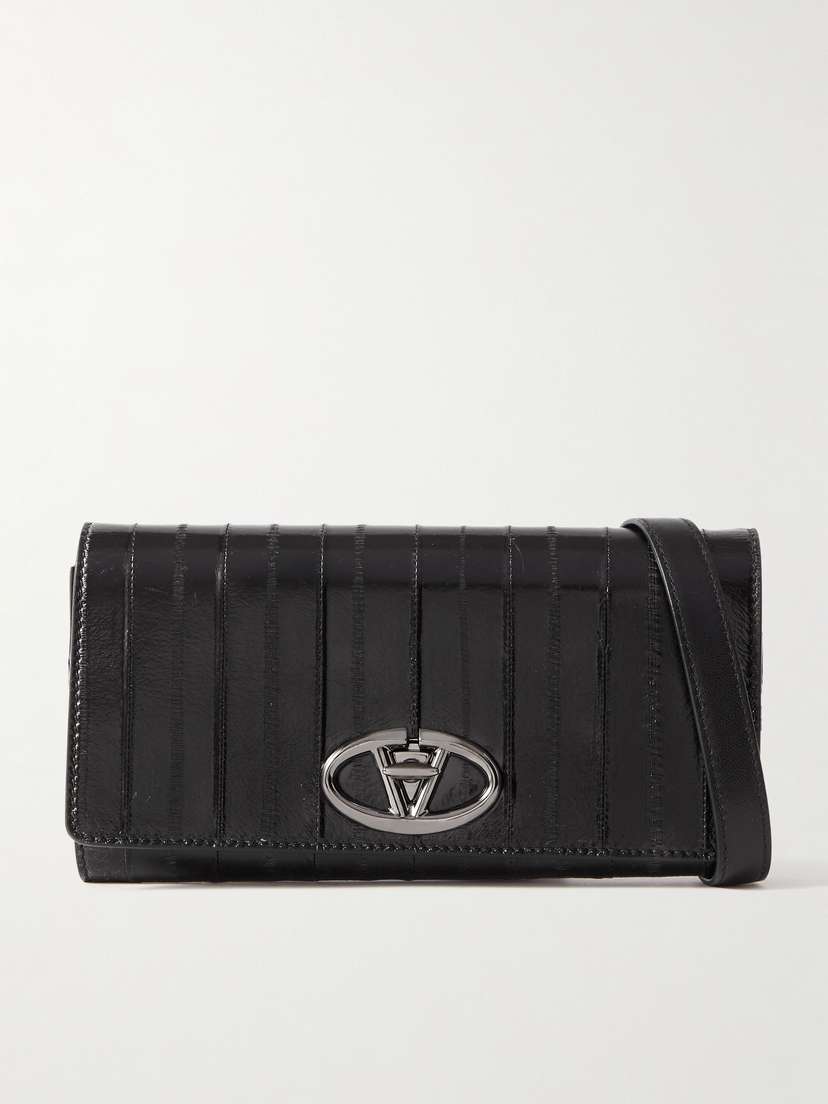 Valentino Garavani Vlogo Paneled Leather Wallet