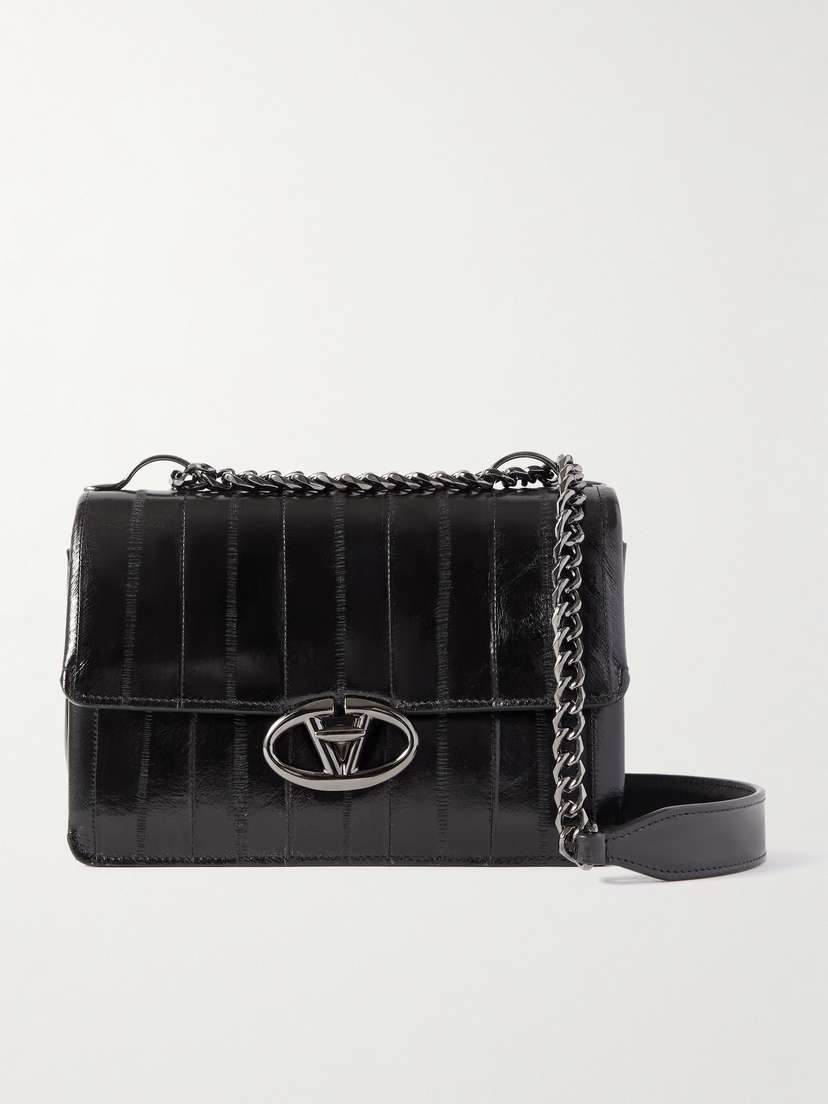 Valentino Garavani Textured-leather Shoulder Bag