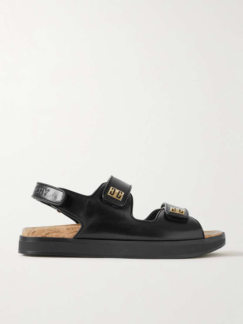 Givenchy 4g Logo-embellished Leather Sandals